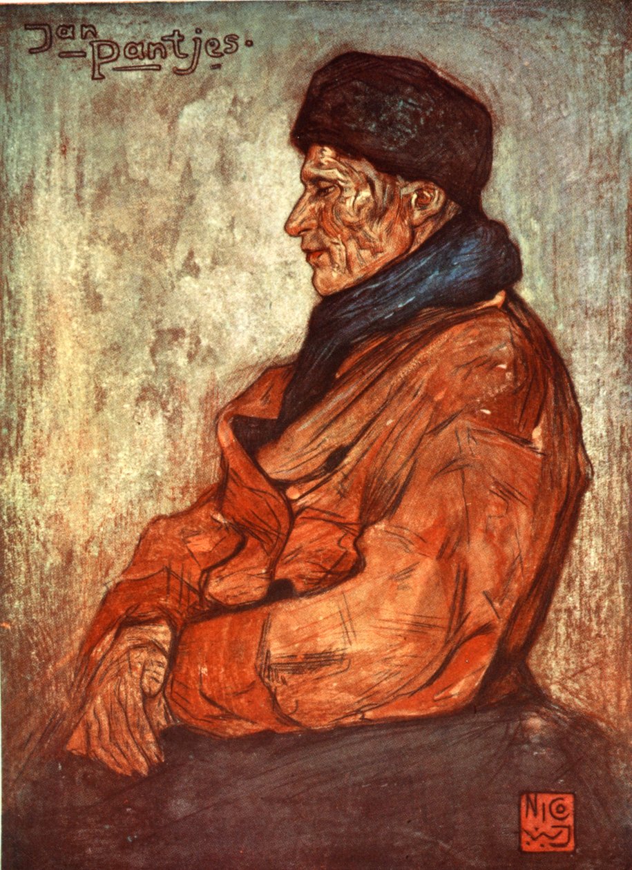 一位老渔夫，1904年 作者 尼科·容曼