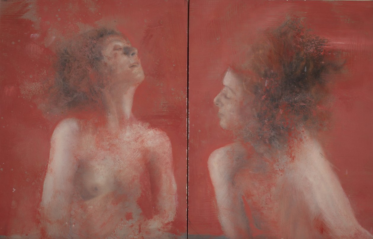 对话》，2015 年（布面油画） 作者 尼古拉·普奇