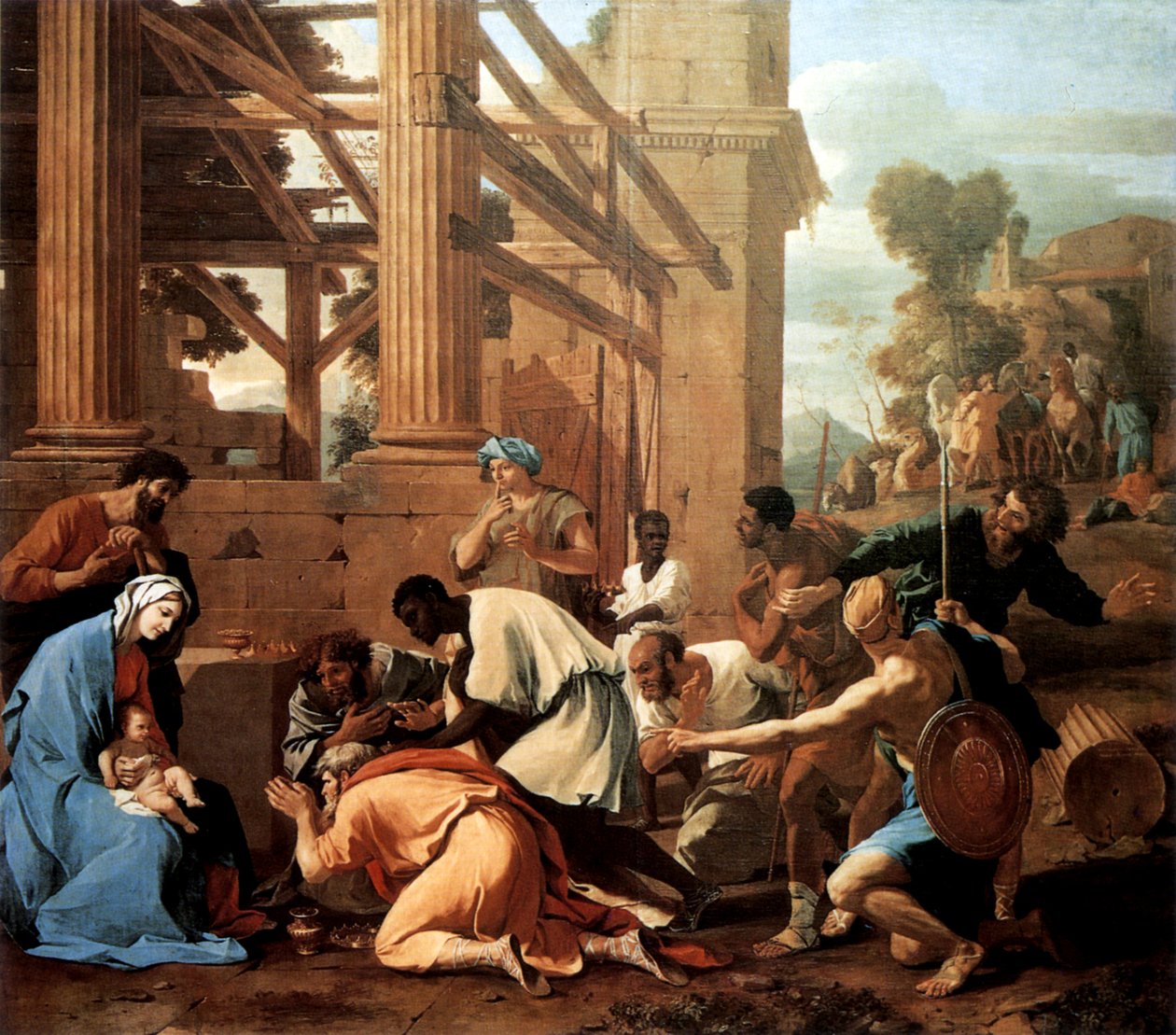 贤士的崇拜 作者 尼古拉斯·普桑（Nicolas Poussin）
