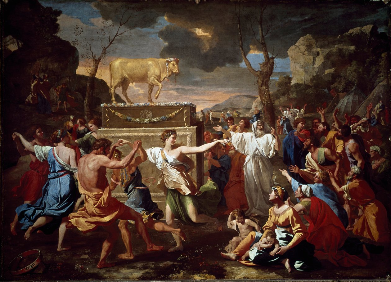 金牛犊的崇拜 作者 尼古拉斯·普桑（Nicolas Poussin）