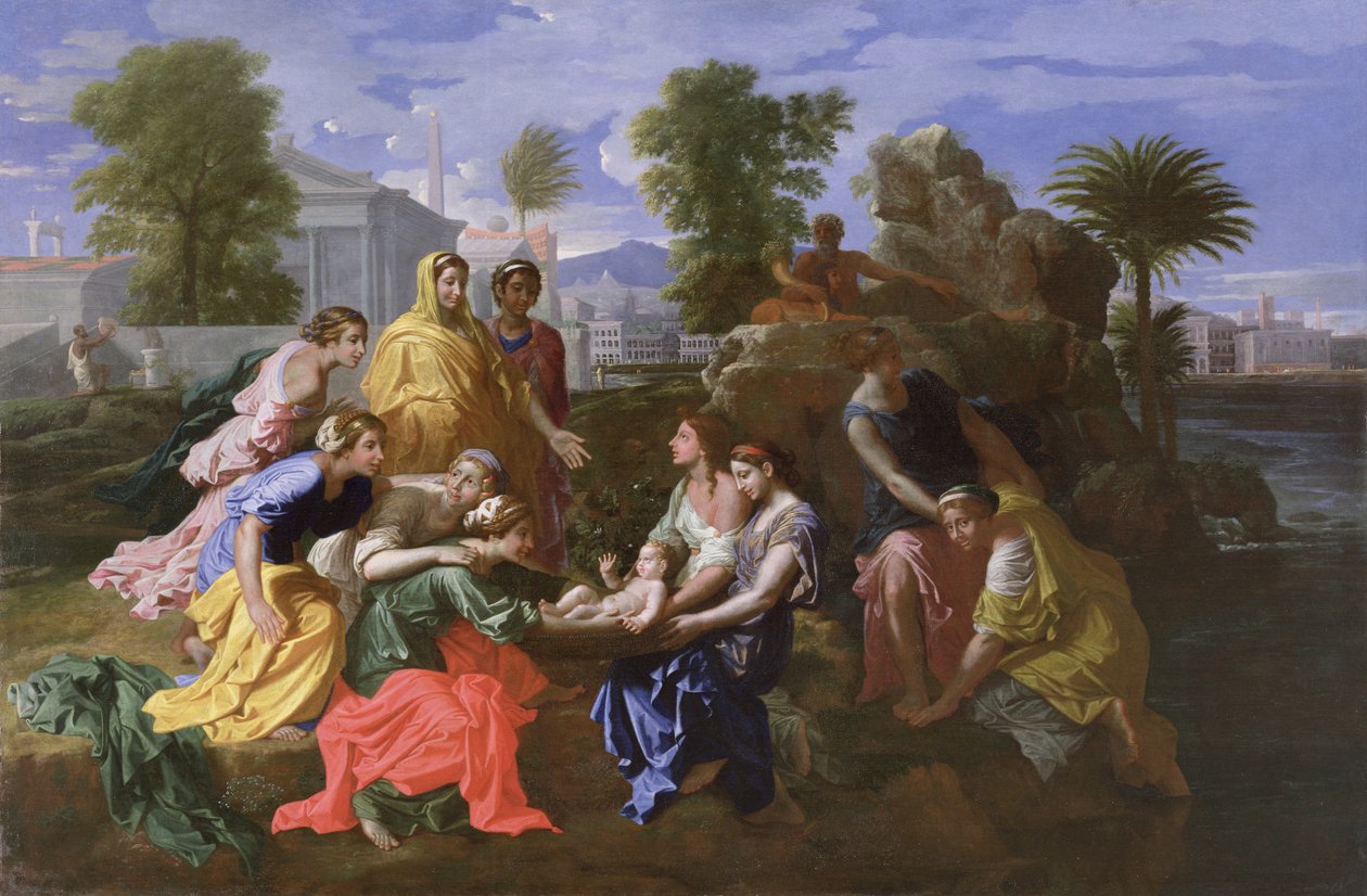 寻找摩西》（布面油画） 作者 尼古拉斯·普桑（Nicolas Poussin）