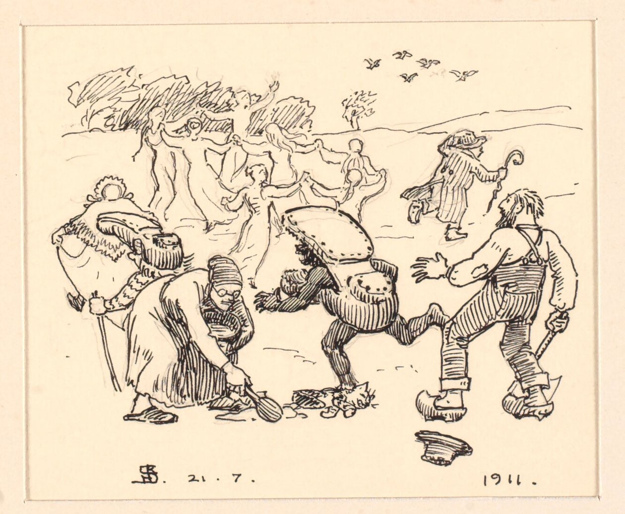 "肥猫 "插图 作者 尼尔斯·斯科夫加德