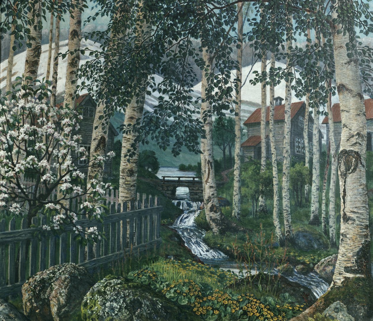 白桦树（布面油画） 作者 尼古拉·阿斯楚普