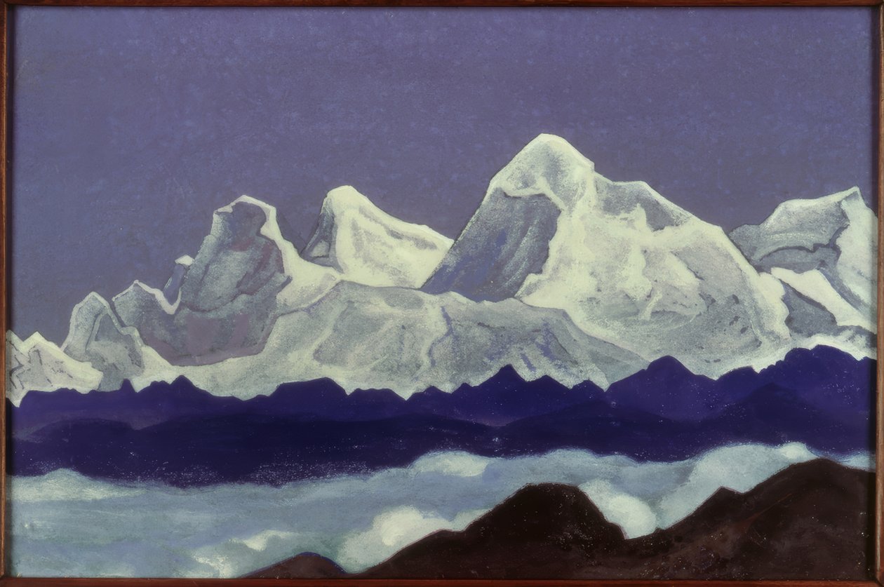 珠穆朗玛峰- NKRoerich绘画 作者 尼古拉·康斯坦丁·诺维奇·罗里奇