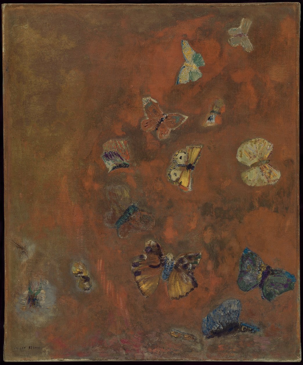 蝴蝶的召唤，c.1912 作者 奥迪隆·雷顿（Odilon Redon）