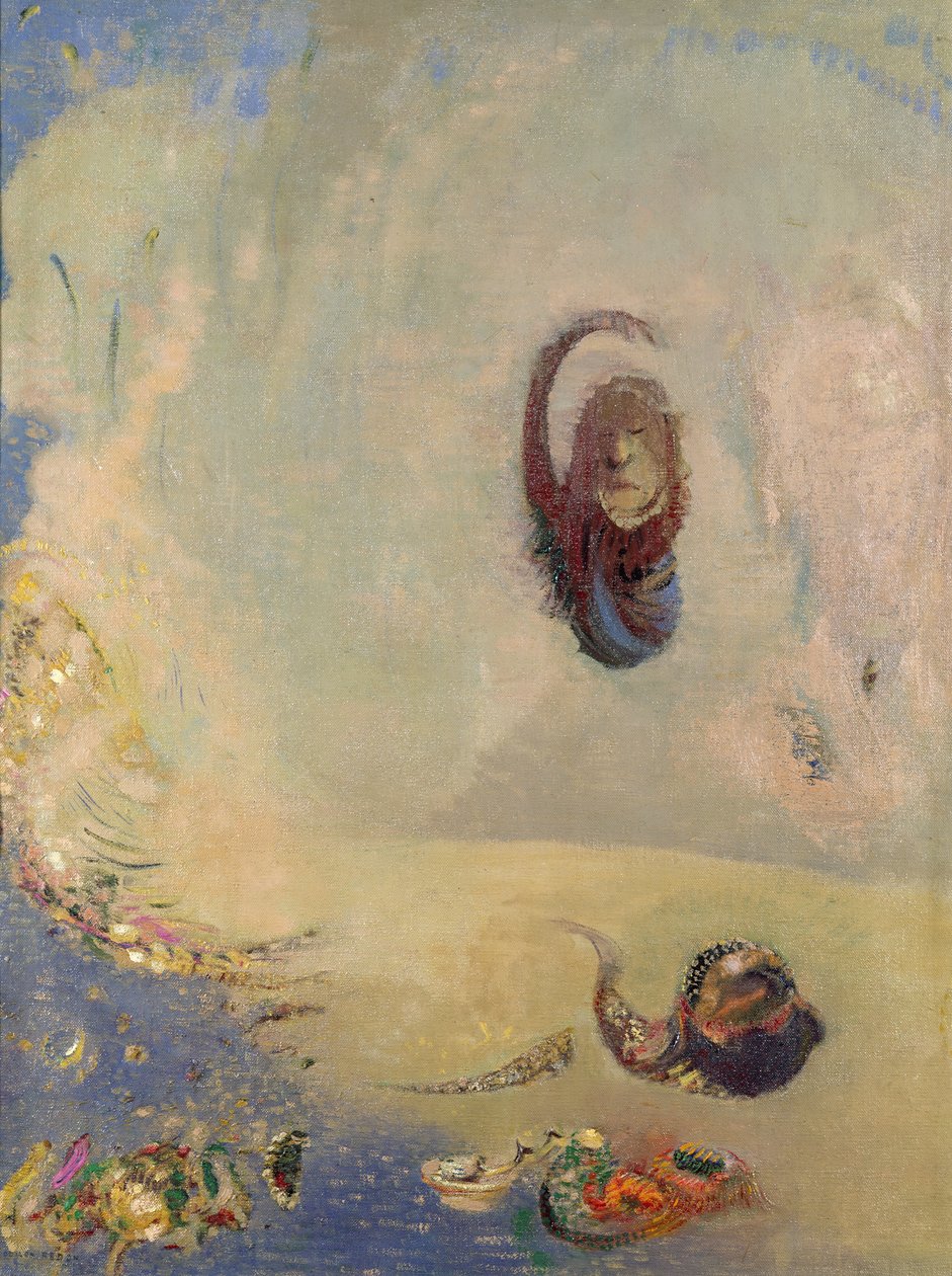 Oannes，c.1910 作者 奥迪隆·雷顿（Odilon Redon）