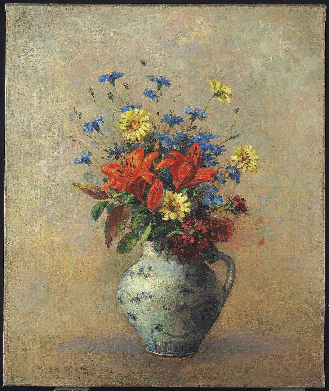 花瓶，1915年 作者 奥迪隆·雷顿（Odilon Redon）