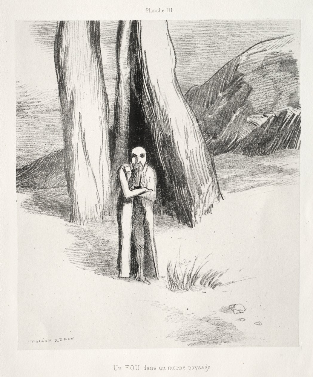 荒原上的疯子 作者 奥迪隆·雷顿（Odilon Redon）