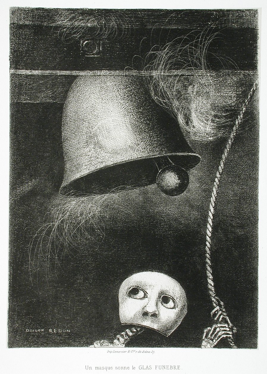面具敲响丧钟 作者 奥迪隆·雷顿（Odilon Redon）