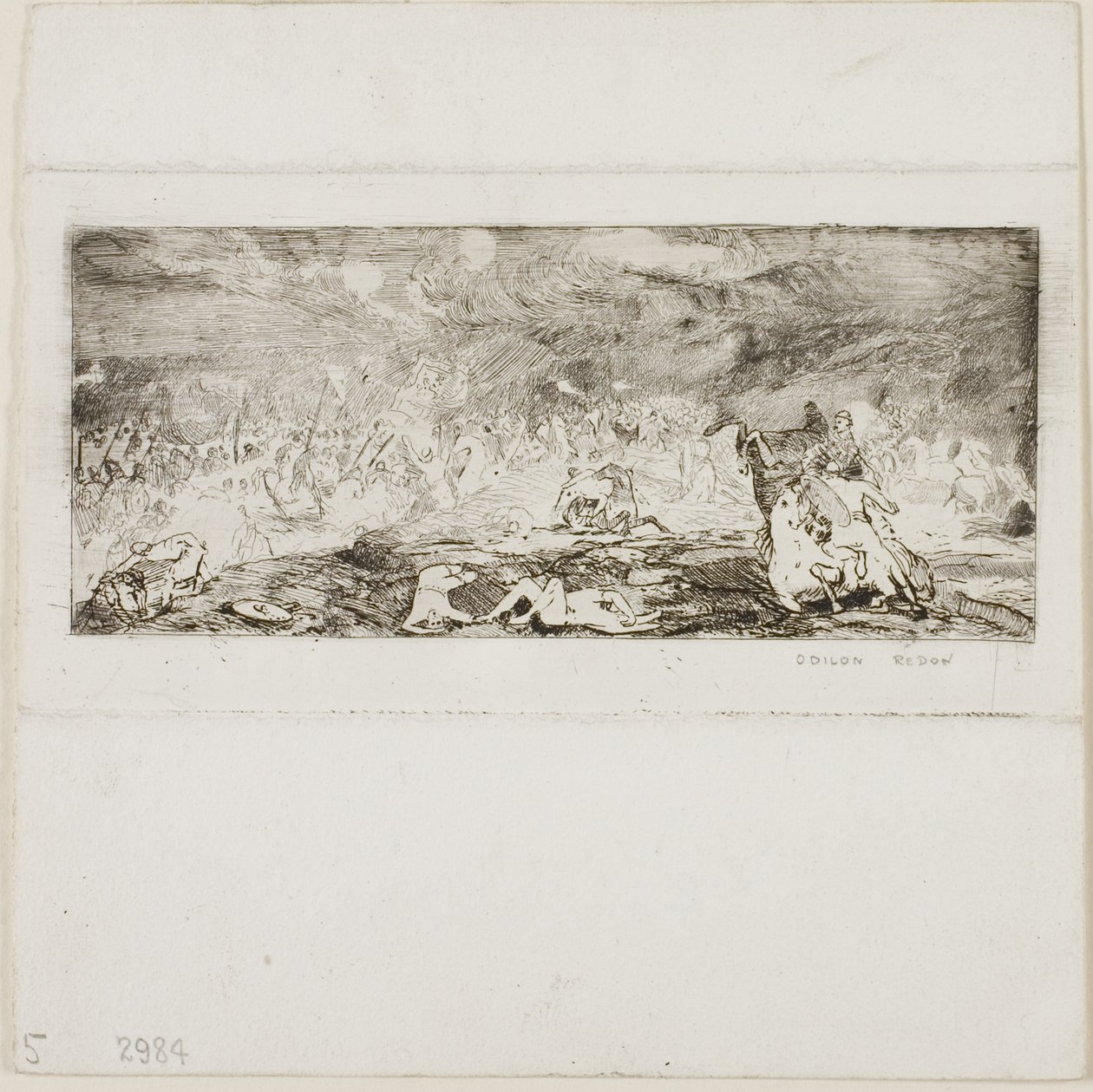 战斗 作者 奥迪隆·雷顿（Odilon Redon）