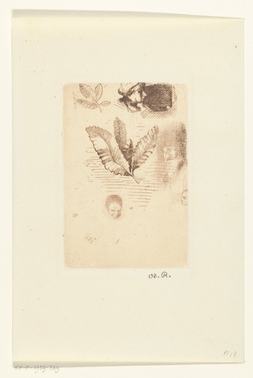 素描纸
雕刻 作者 奥迪隆·雷顿（Odilon Redon）