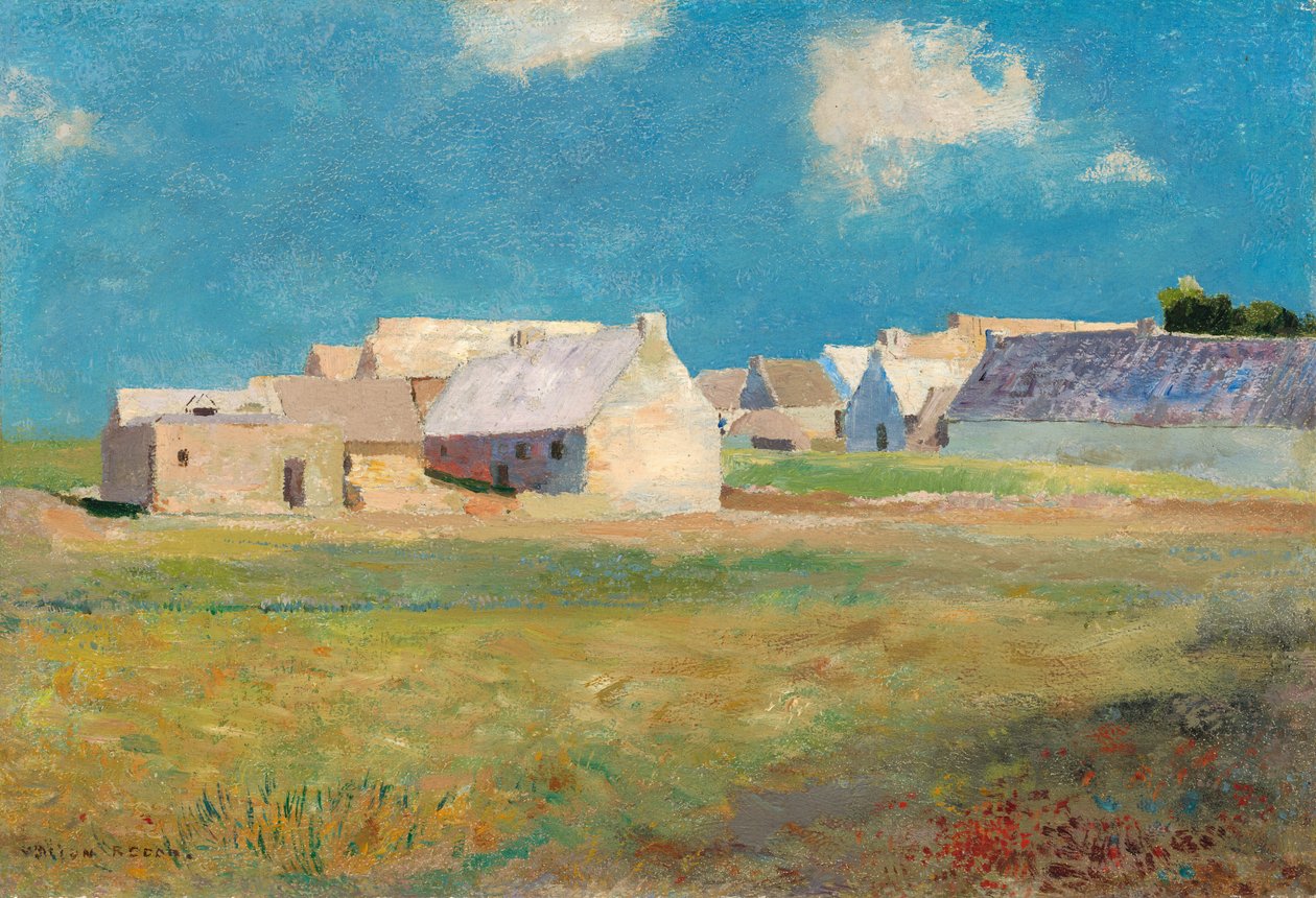 布列塔尼村 作者 奥迪隆·雷顿（Odilon Redon）