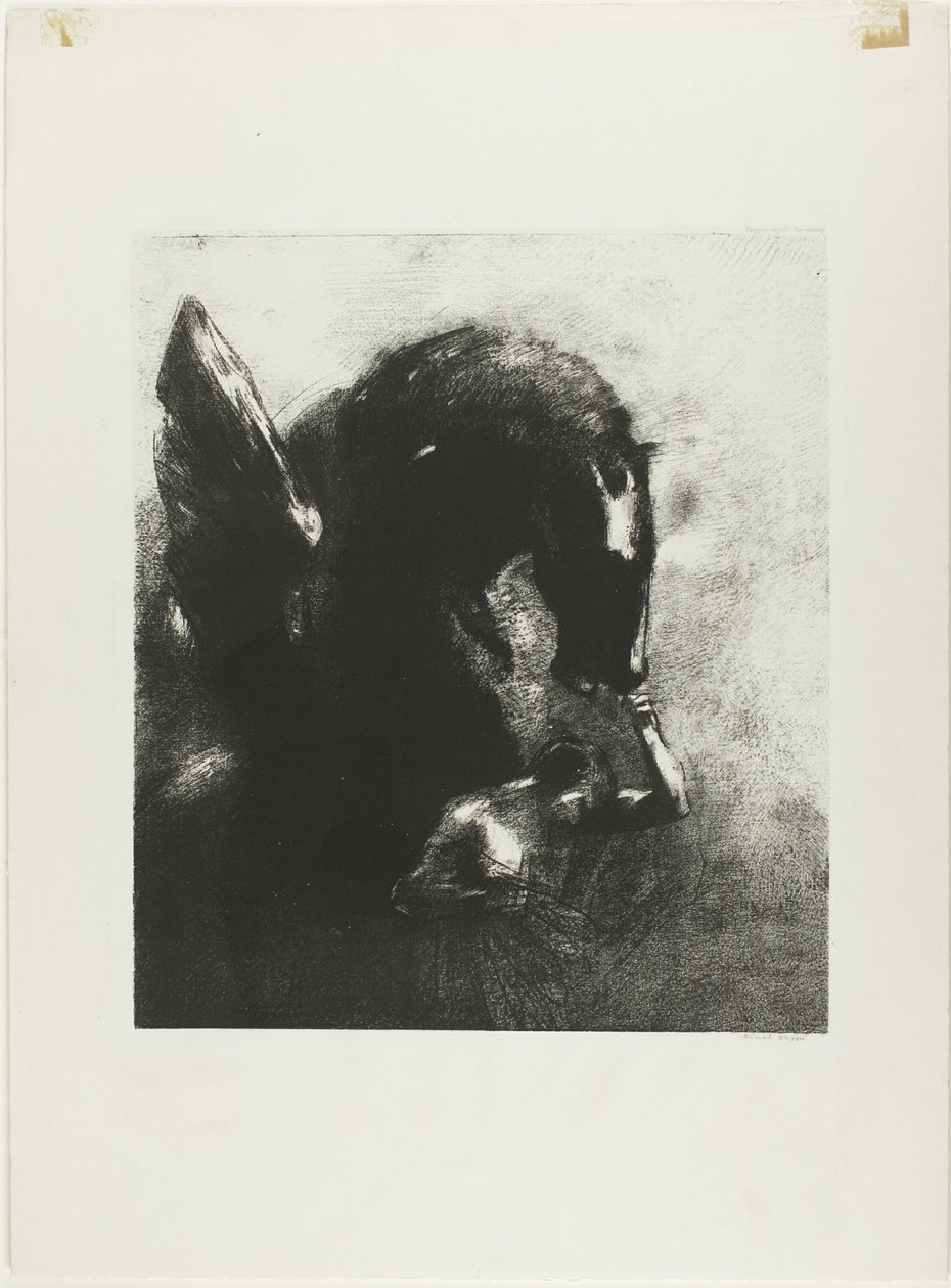 被囚禁的飞马 作者 奥迪隆·雷顿（Odilon Redon）
