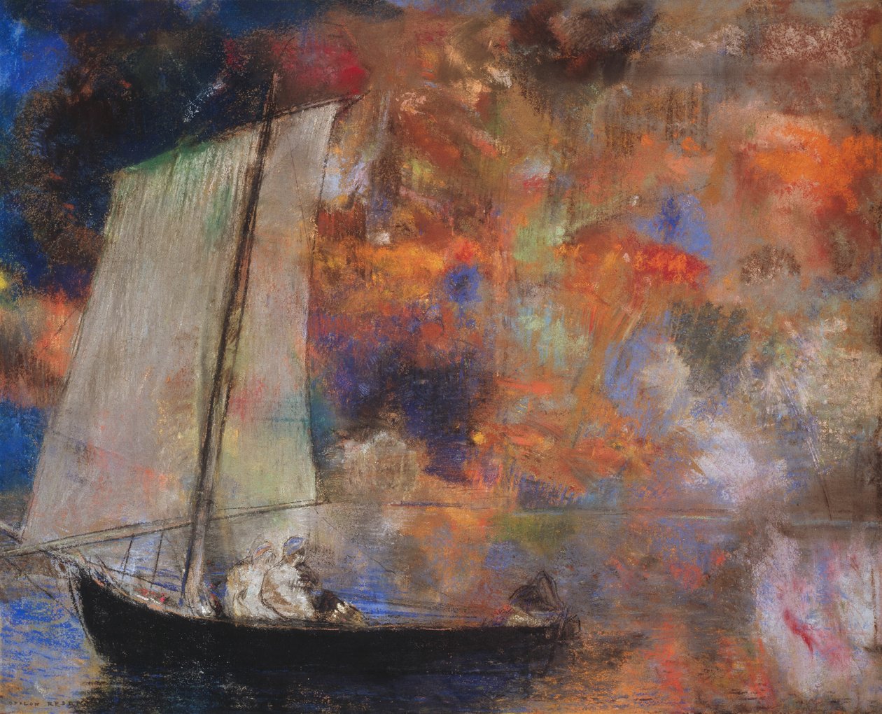 花云 作者 奥迪隆·雷顿（Odilon Redon）