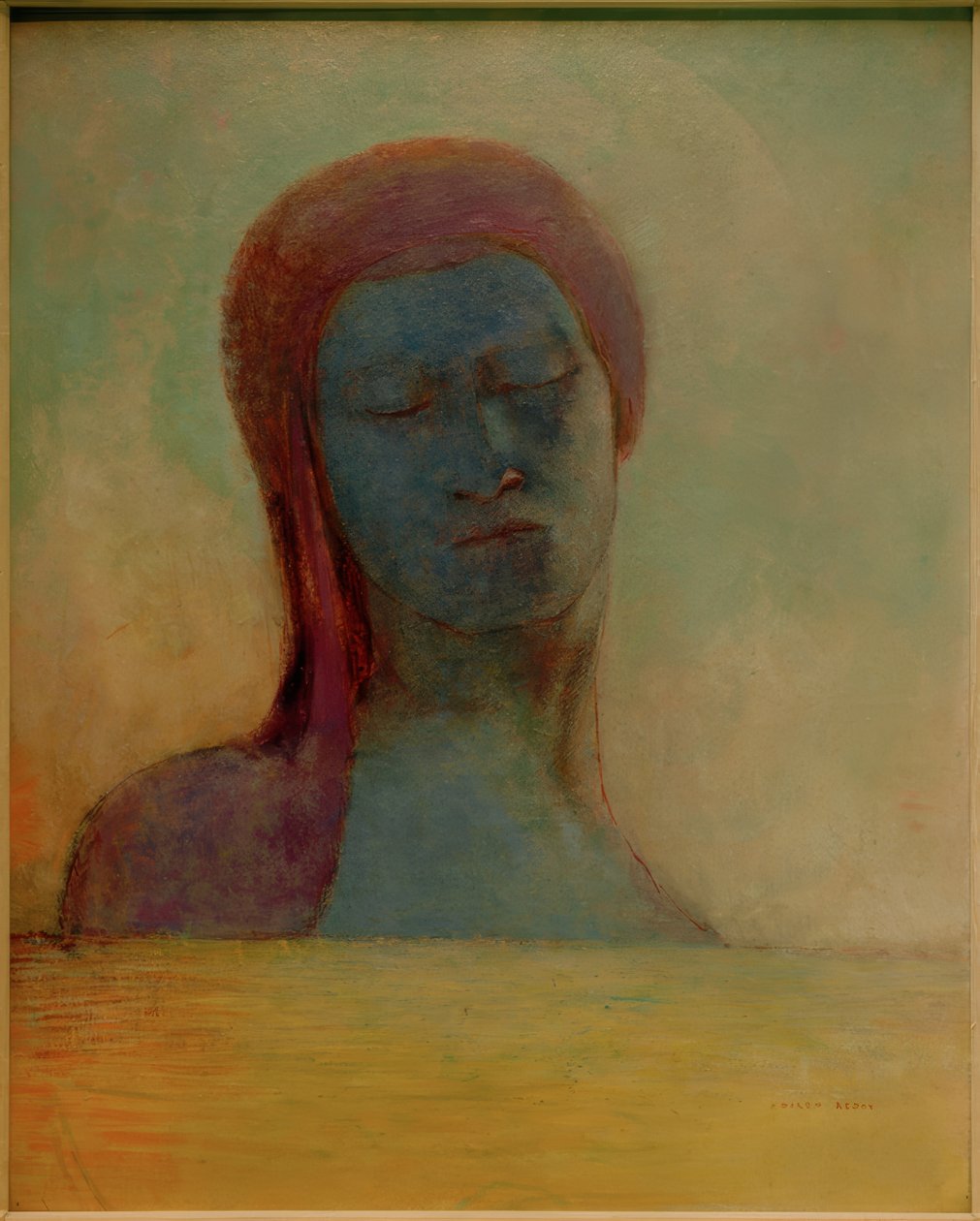 闭上眼睛 作者 奥迪隆·雷顿（Odilon Redon）