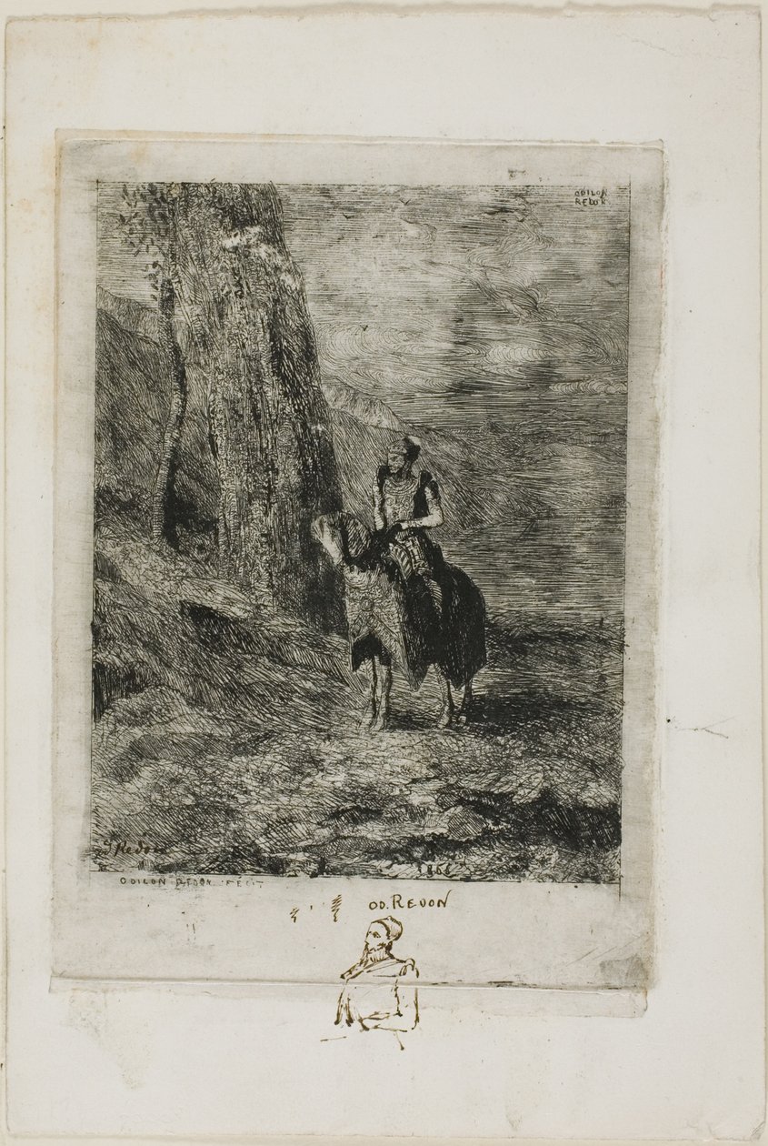 骑士等待 作者 奥迪隆·雷顿（Odilon Redon）