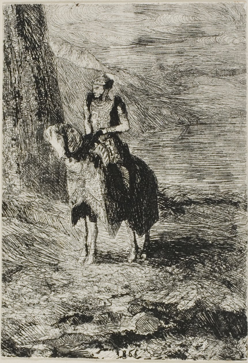 骑士等待 作者 奥迪隆·雷顿（Odilon Redon）