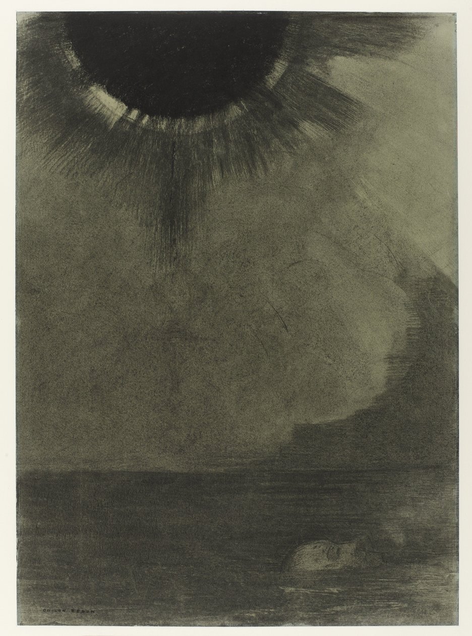 勒诺瓦 月光下溺水的人 作者 奥迪隆·雷顿（Odilon Redon）