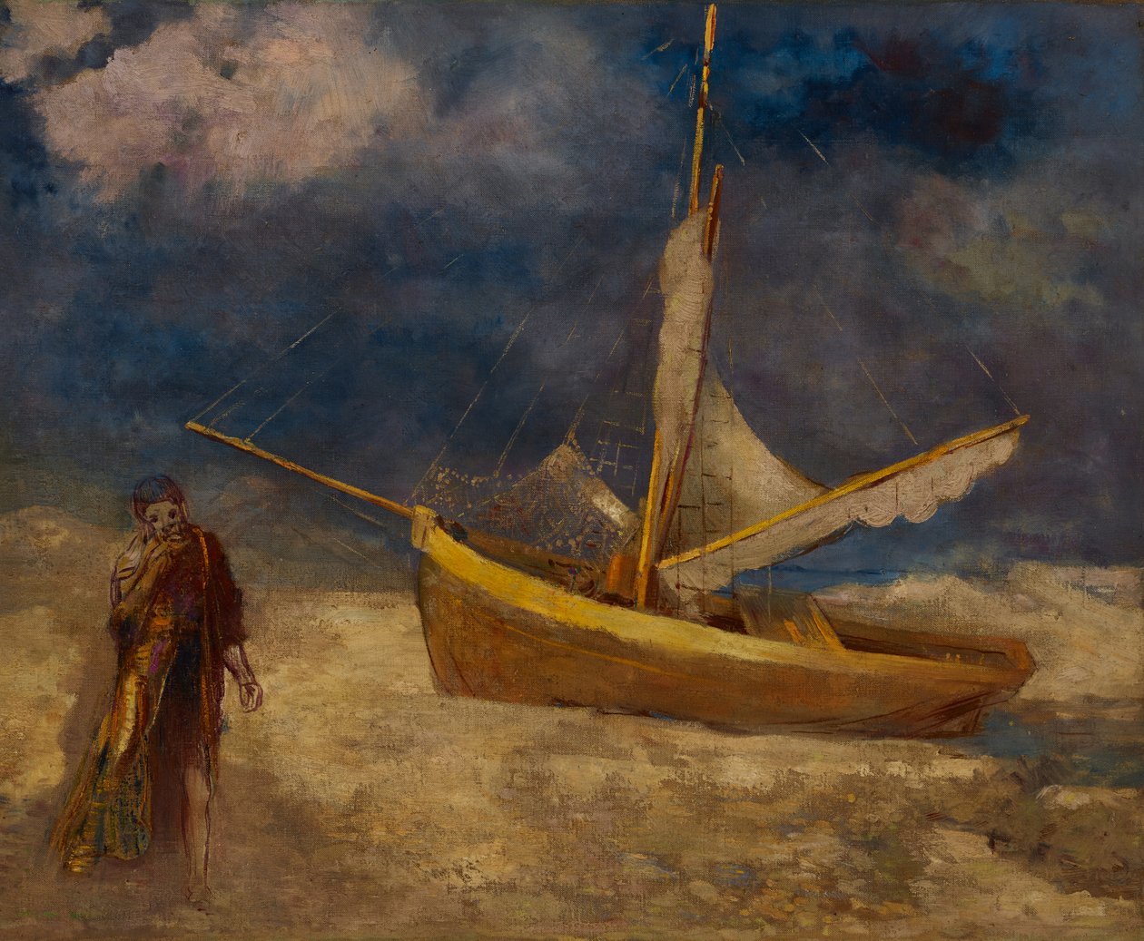 疯狂的渔夫 作者 奥迪隆·雷顿（Odilon Redon）