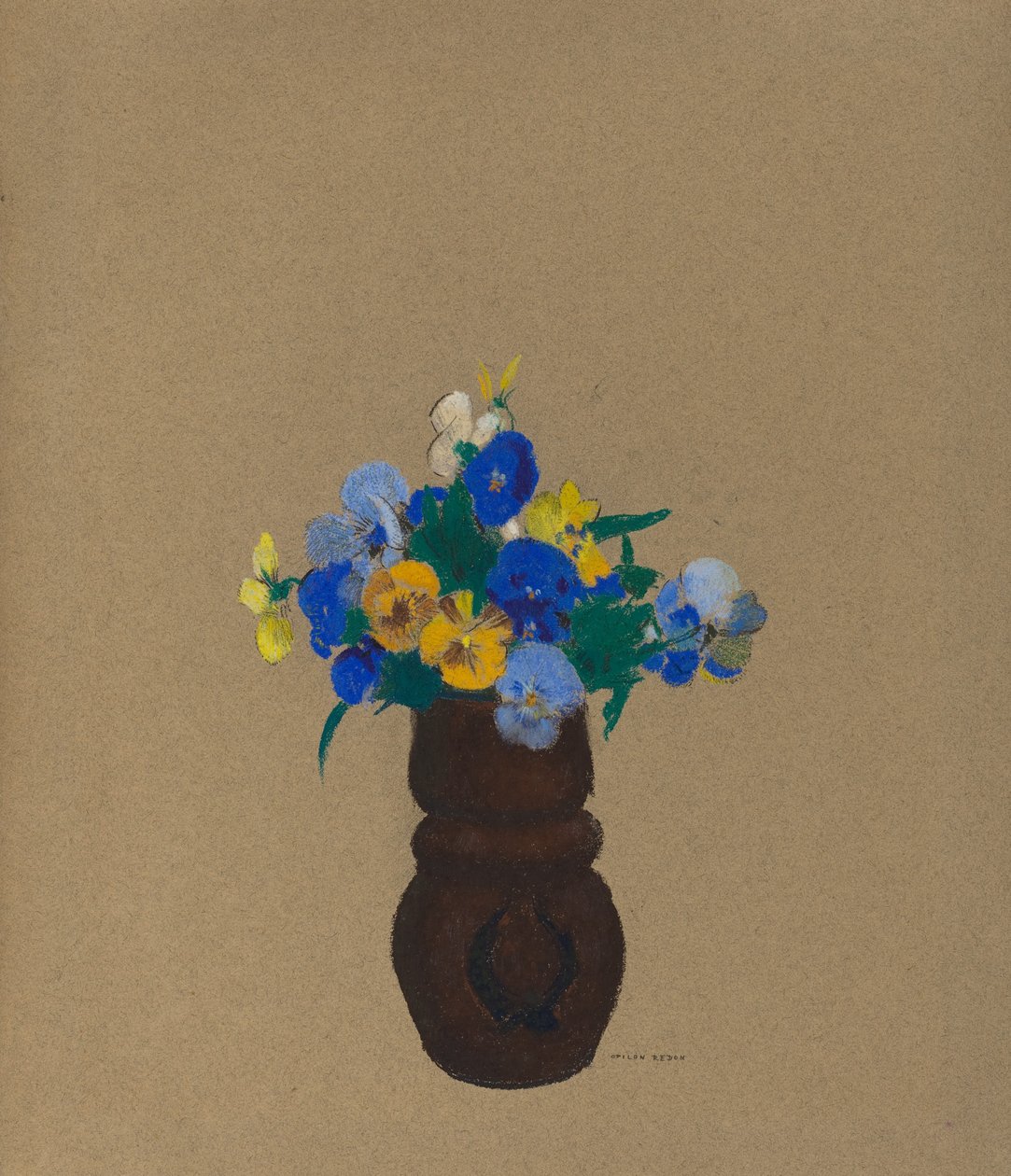 三色堇 作者 奥迪隆·雷顿（Odilon Redon）