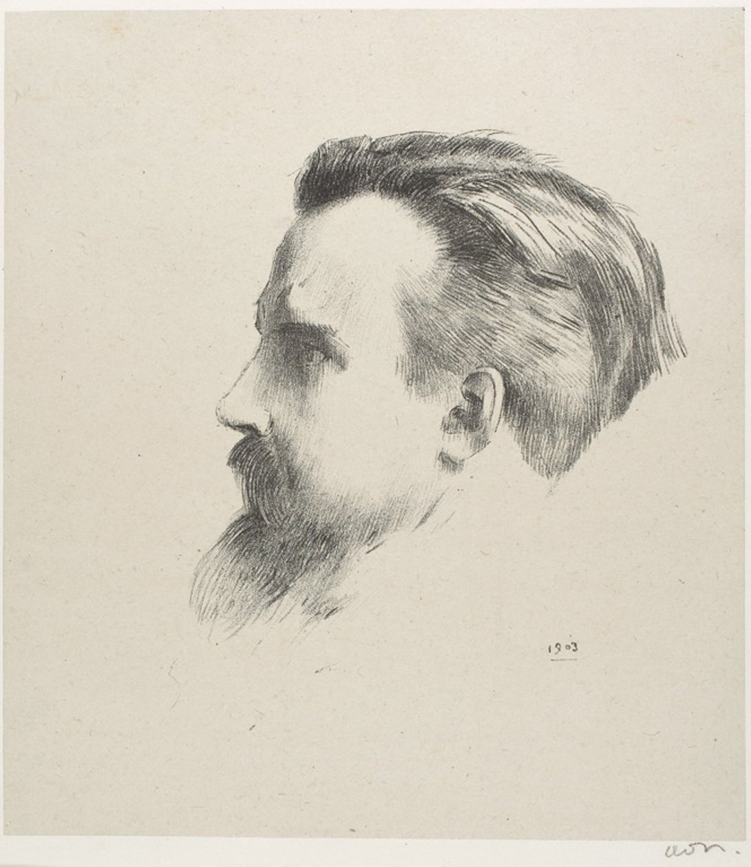 画家莫里斯-丹尼斯肖像 作者 奥迪隆·雷顿（Odilon Redon）