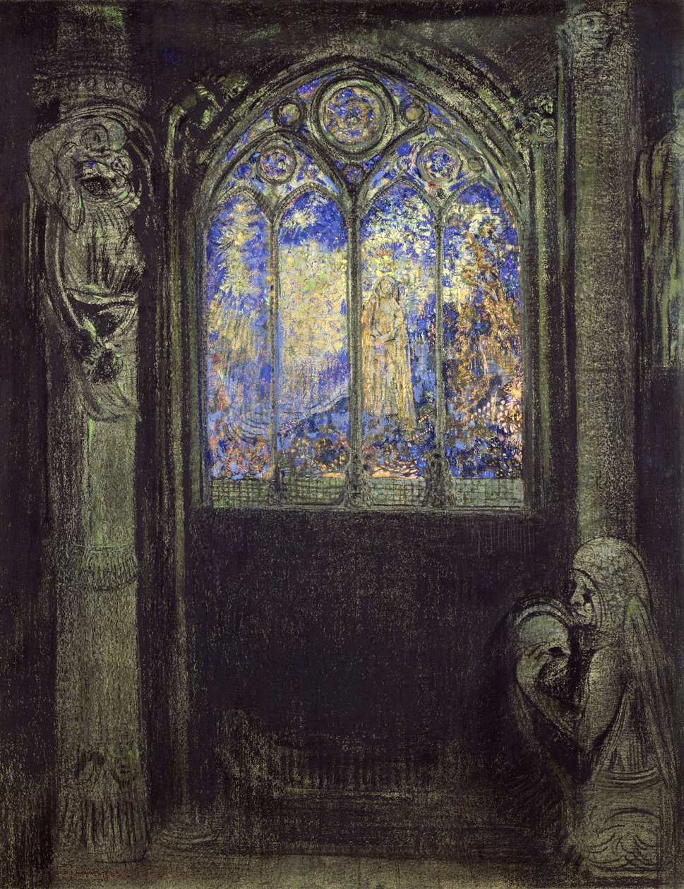 彩绘玻璃窗 作者 奥迪隆·雷顿（Odilon Redon）