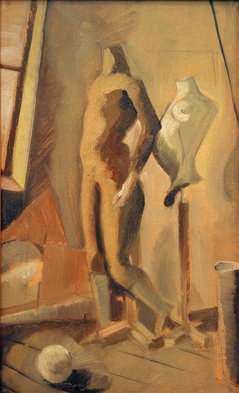 Atelierszene 作者 奥斯卡·施勒默（Oskar Schlemmer）
