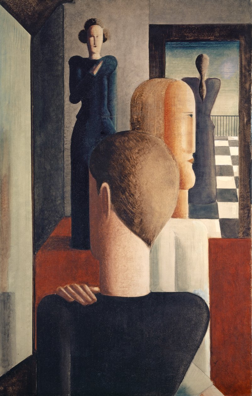 内部有五个人物，罗马 作者 奥斯卡·施勒默（Oskar Schlemmer）