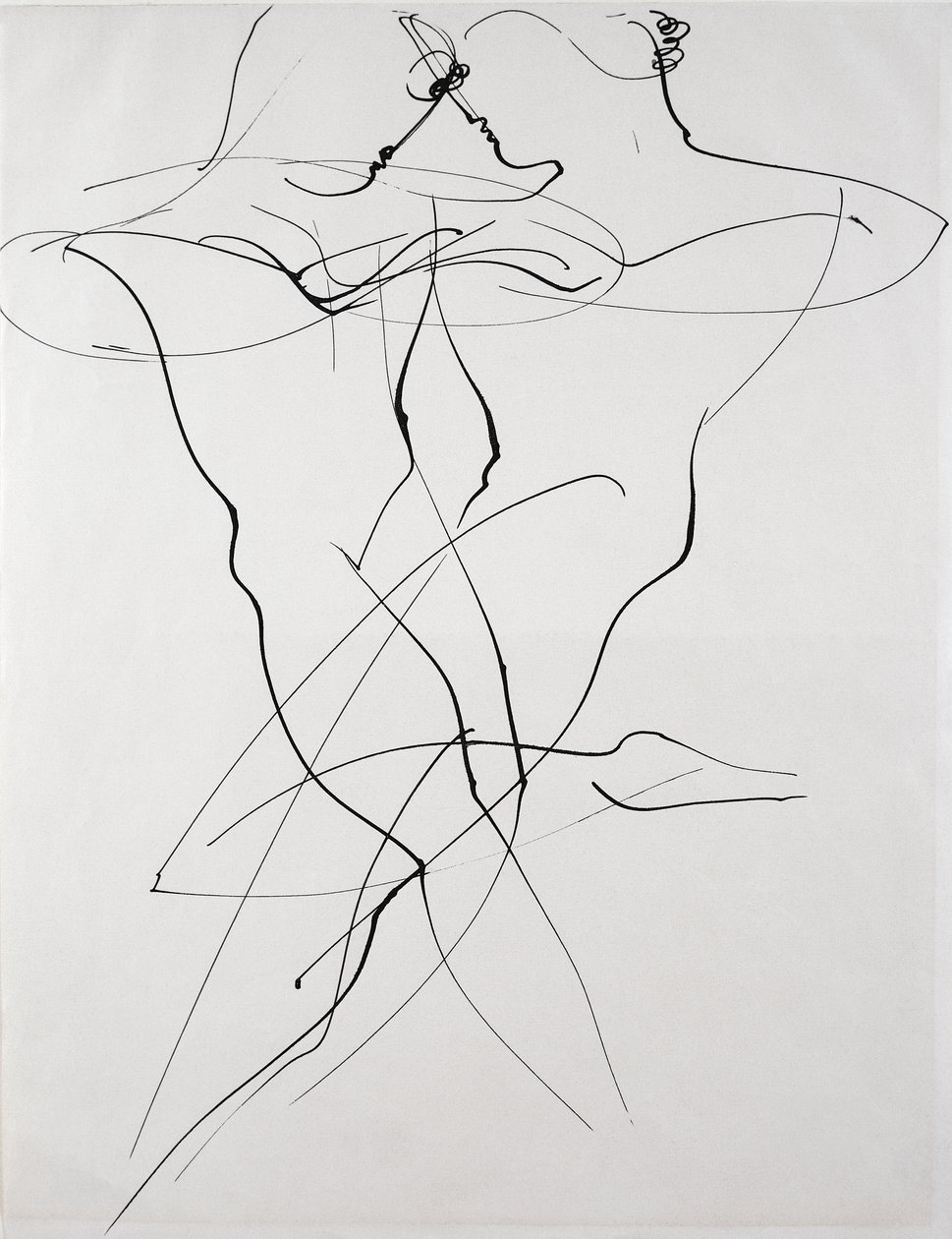 两个相对运动的人物，舞蹈 作者 奥斯卡·施勒默（Oskar Schlemmer）