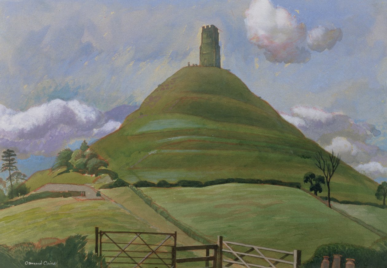 Glastonbury Tor（纸上wc） 作者 奥斯蒙·坚