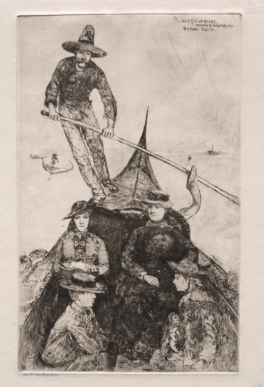 威尼斯蚀刻，1881年。 作者 奥托·H·巴赫