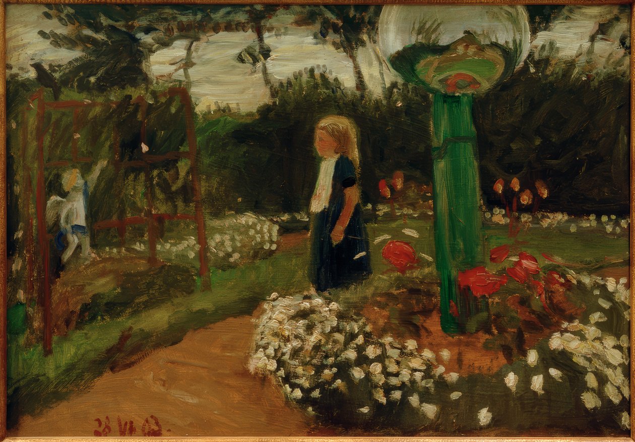 埃尔斯贝斯在花园里的玻璃球 作者 奥托·莫德森（Otto Modersohn）