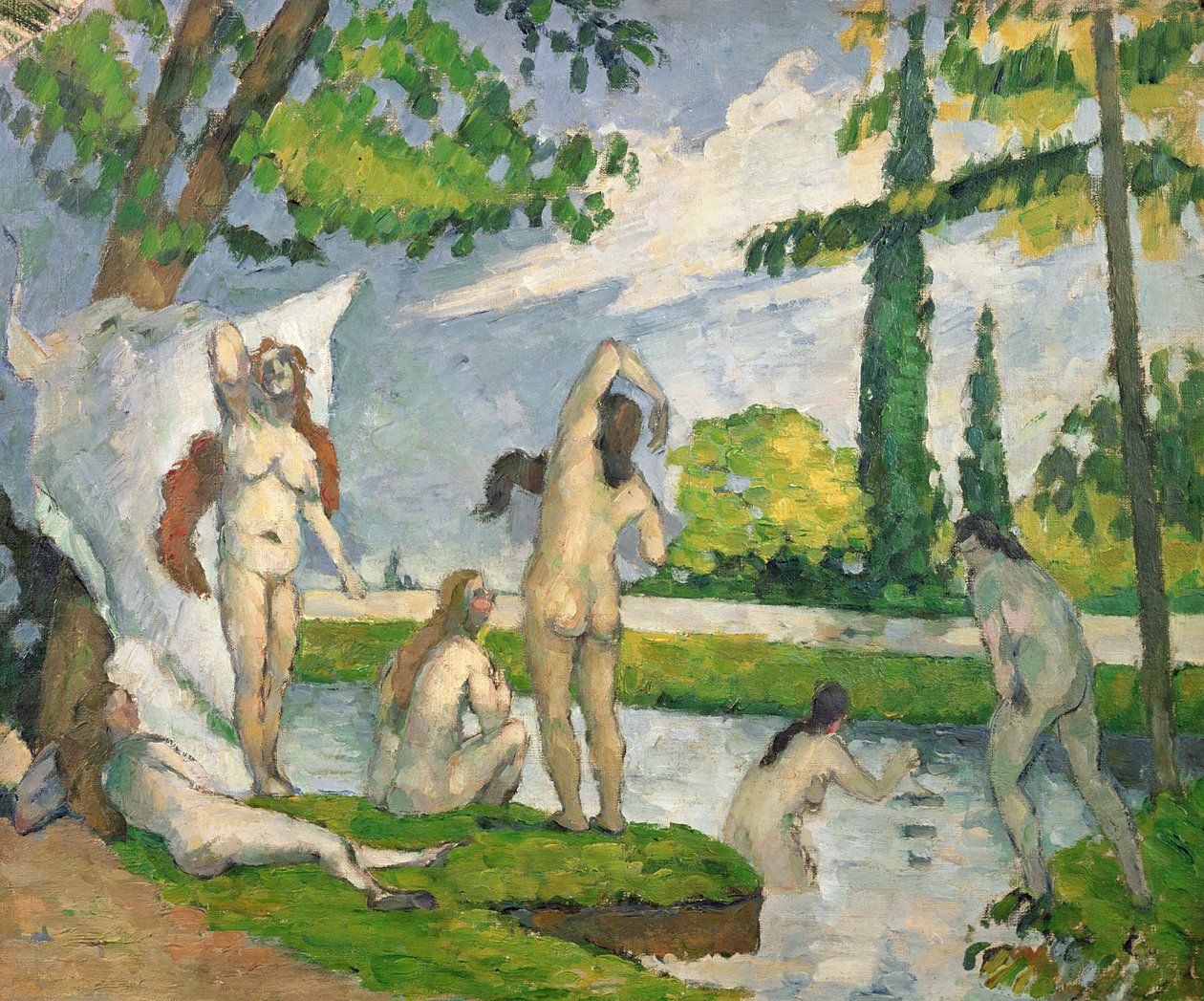 Bathers，c.1873-77 作者 保罗·塞尚