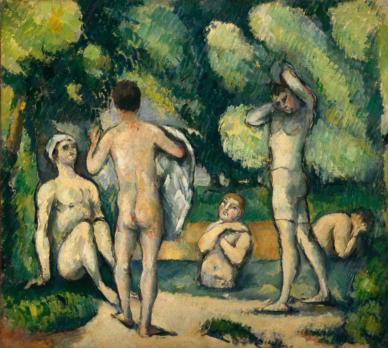 Bathers，c.1880 作者 保罗·塞尚