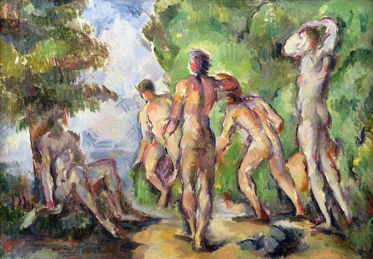 Bathers，c.1892-94 作者 保罗·塞尚