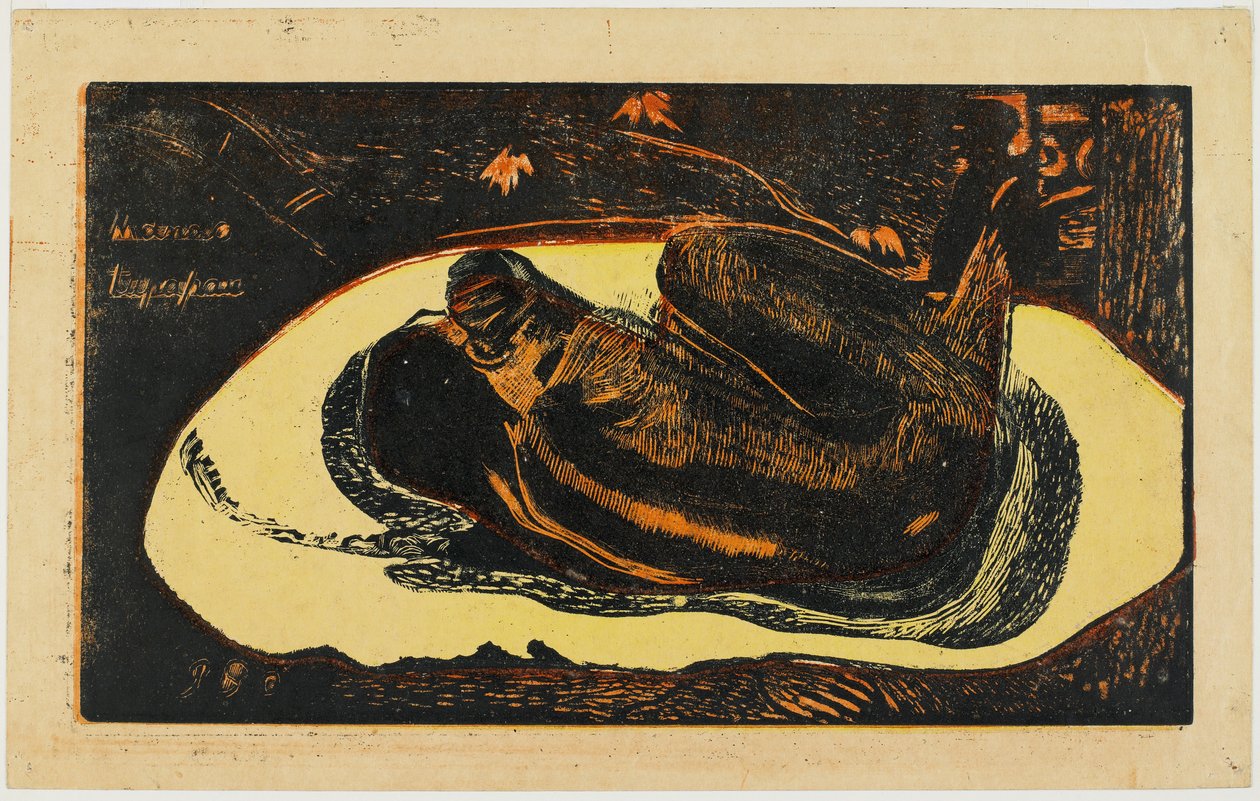 石树，1894年（木刻木） 作者 保罗·高更