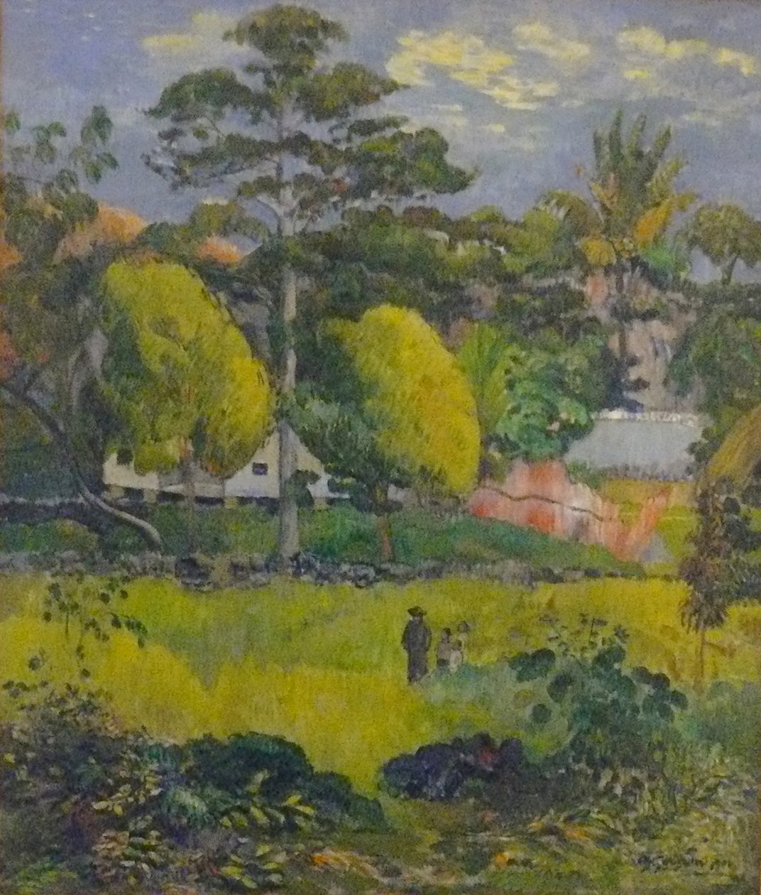 风景，或家庭步行 作者 保罗·高更