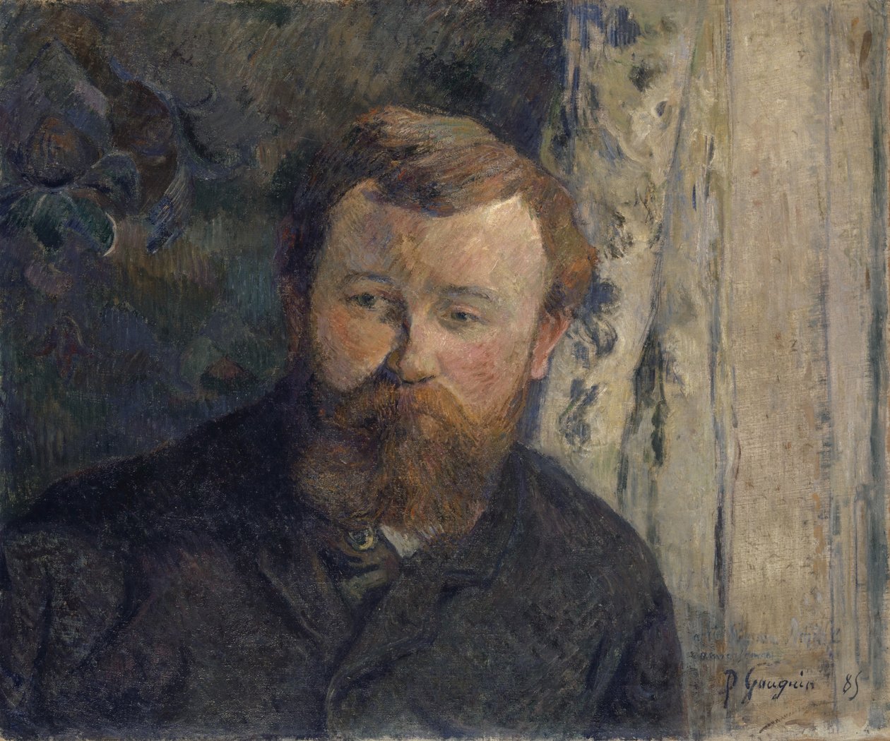 Achille Crabs Taylor的肖像，1885年 作者 保罗·高更
