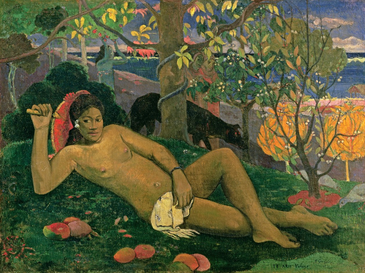国王的妻子，1896年 作者 保罗·高更