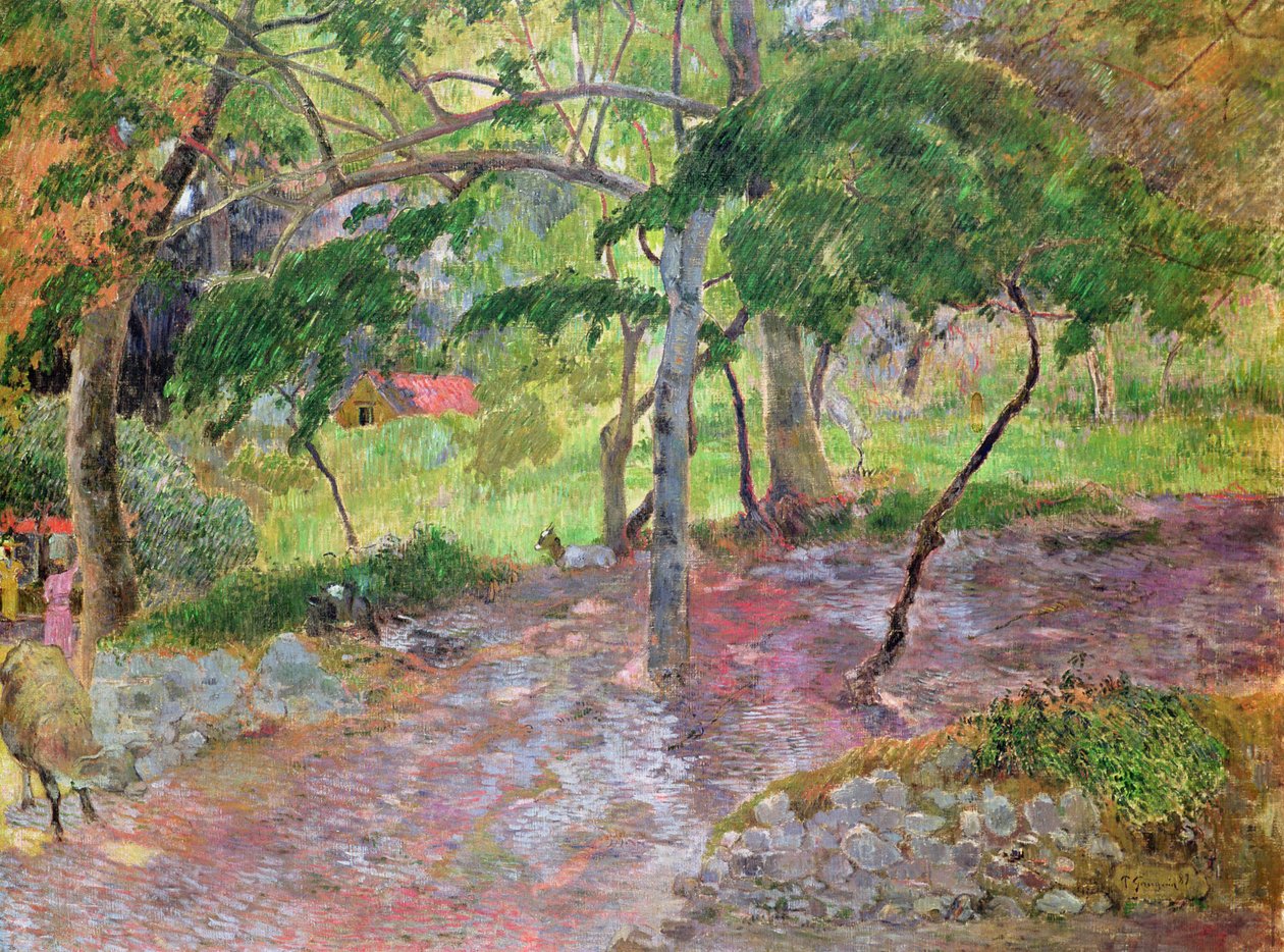 热带景观，马提尼克岛，1887年 作者 保罗·高更