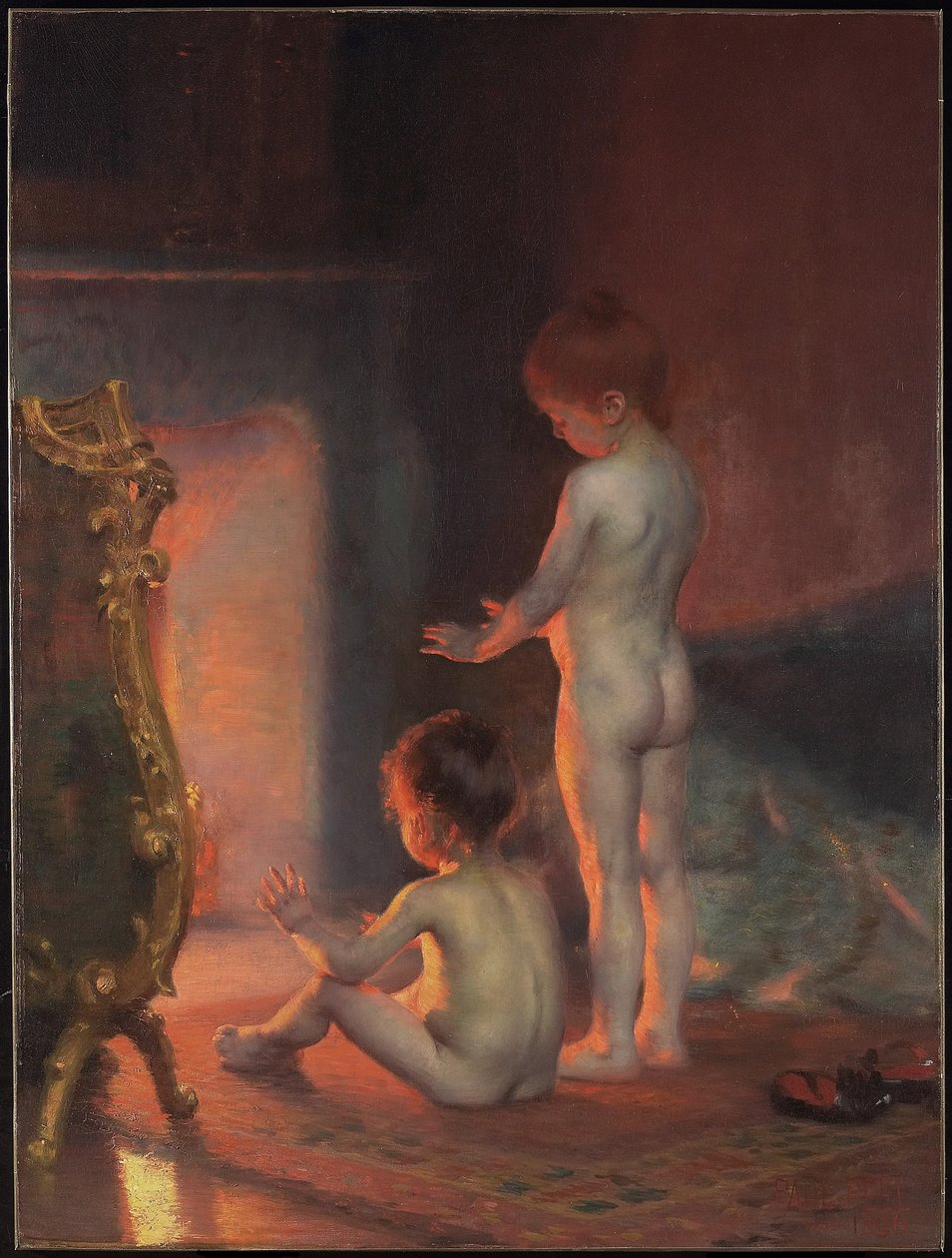 沐浴后，1890年 作者 保罗·皮尔