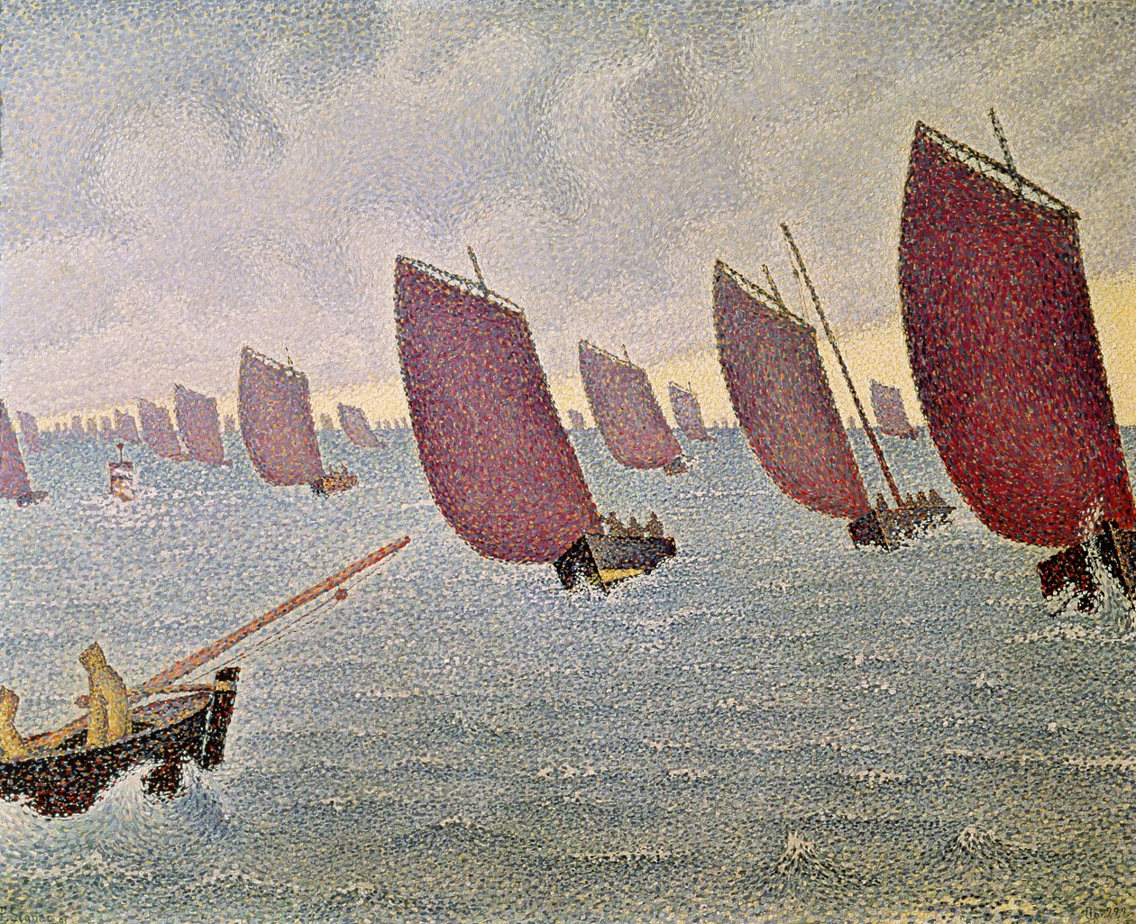 微风，孔卡尔诺，1891年 作者 保罗·西尼亚克