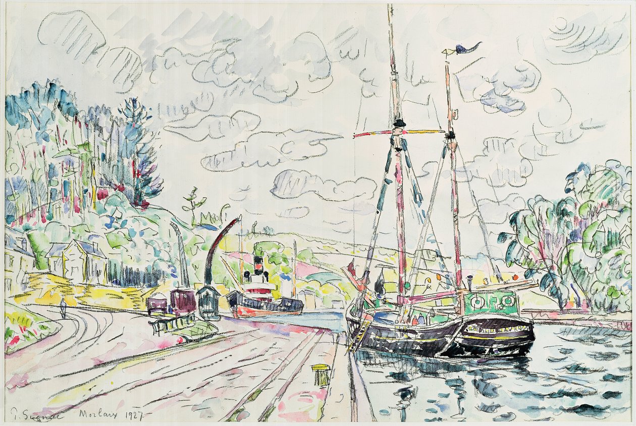 Morlaix，1927年 作者 保罗·西尼亚克