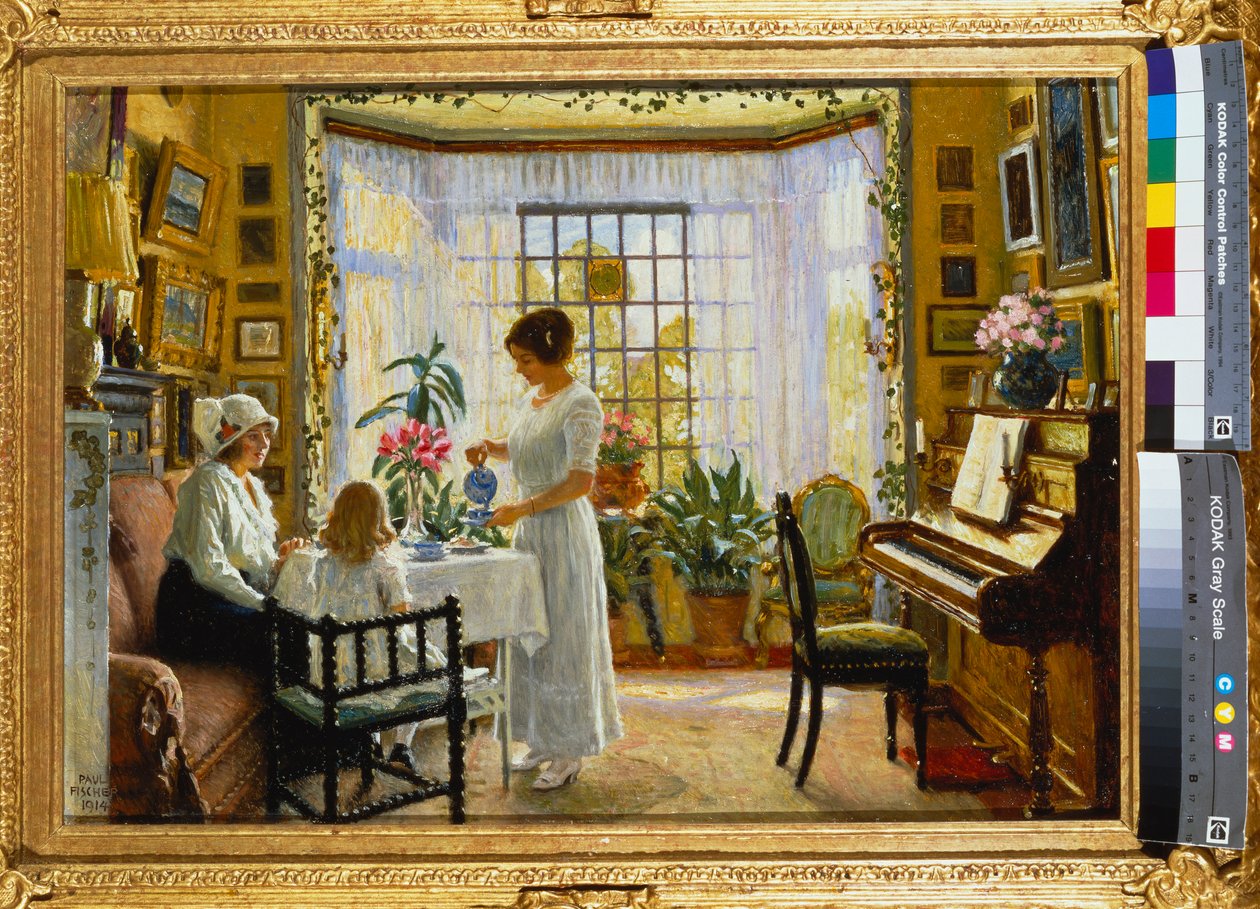 下午茶，1914年 作者 保罗·菲舍尔