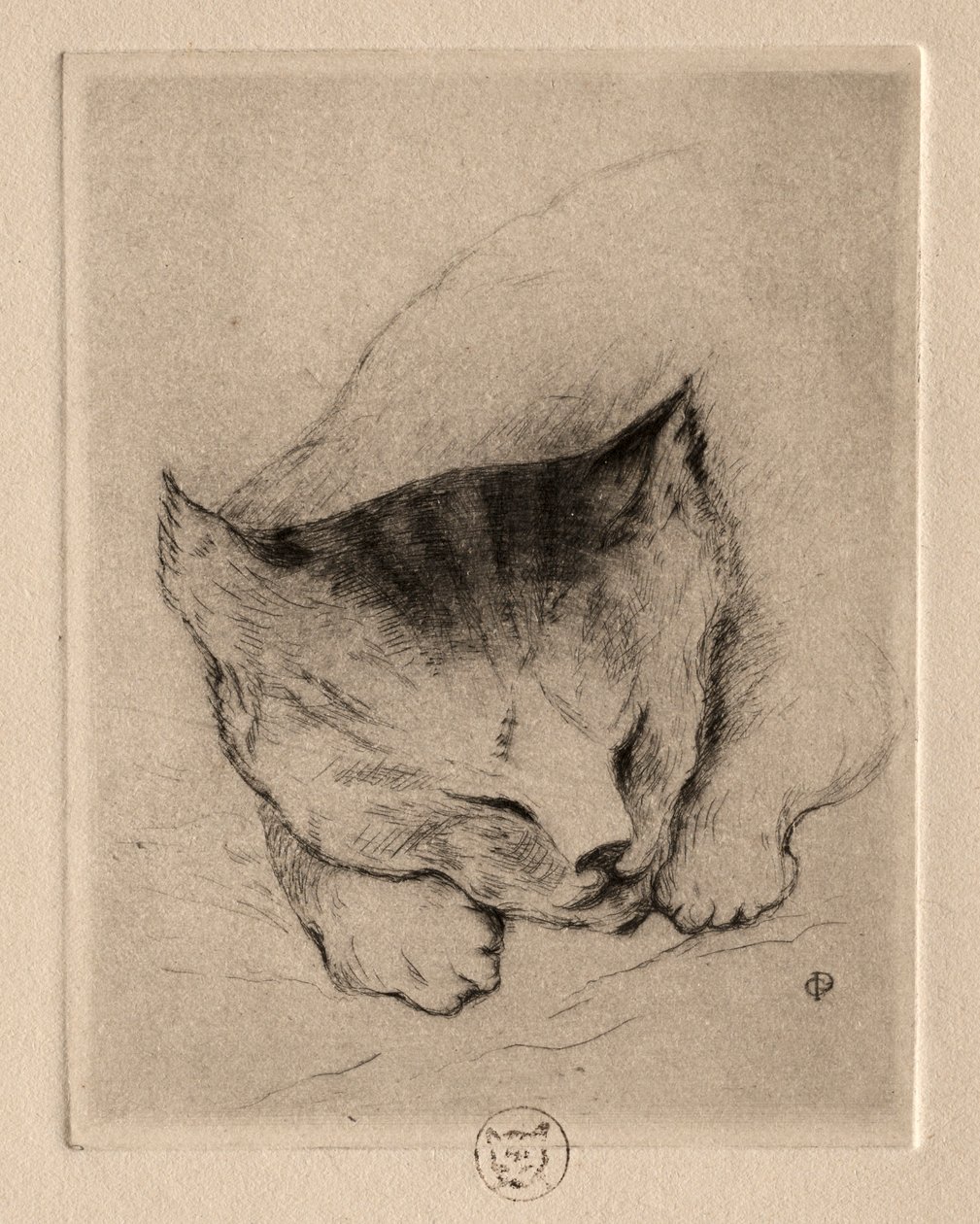 六刻：小猫头，1895年。 作者 保罗·加歇