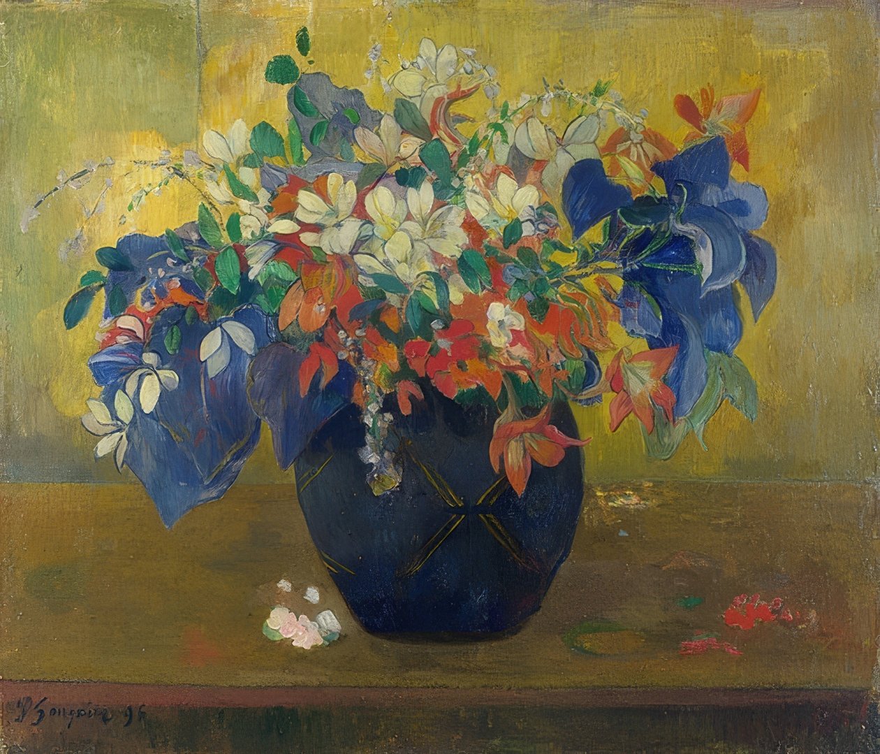 花瓶里的花 1896 作者 保罗·高更