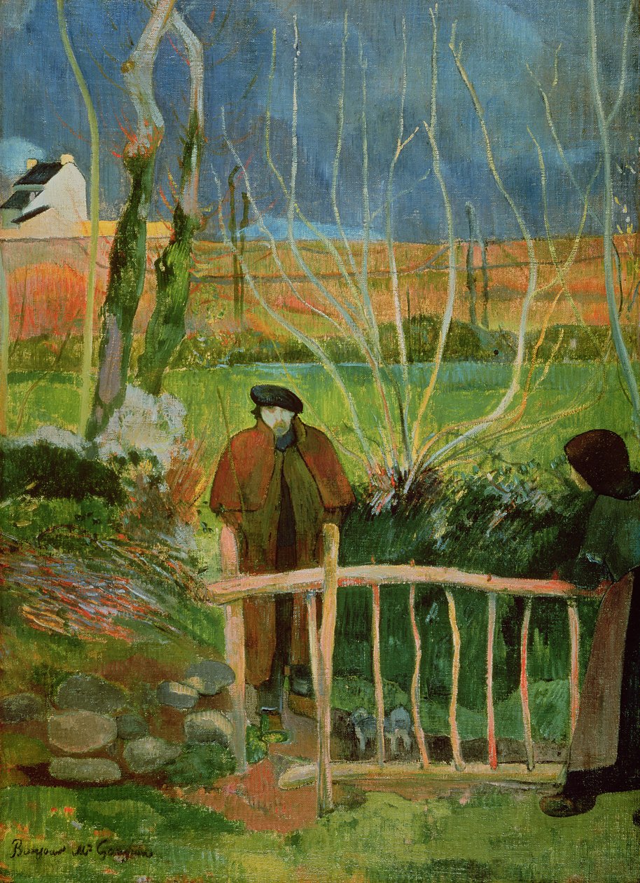 Bonjour Monsieur Gauguin, 约1889（布面油画）。 作者 保罗·高更