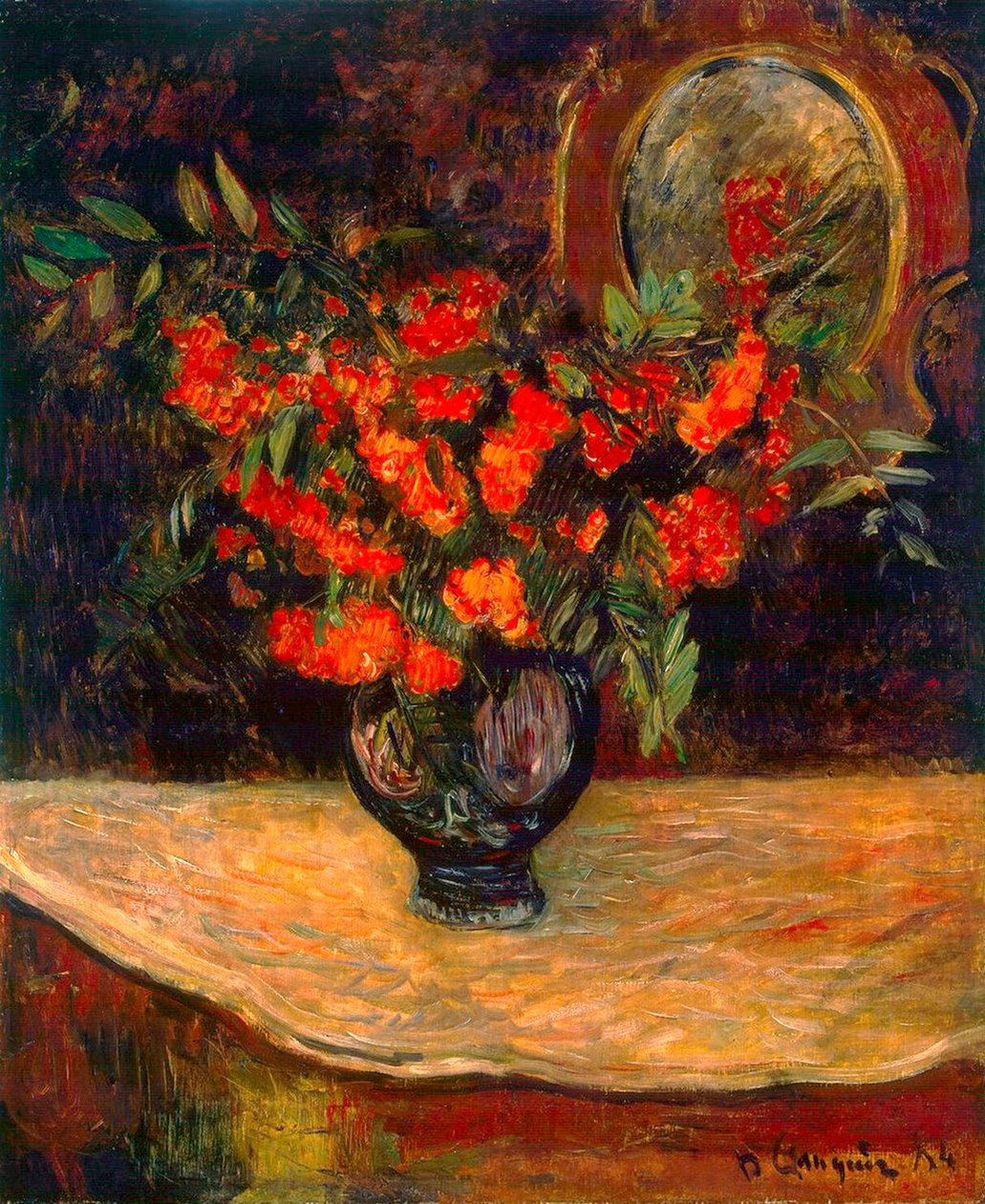 花束，1884年。 作者 保罗·高更