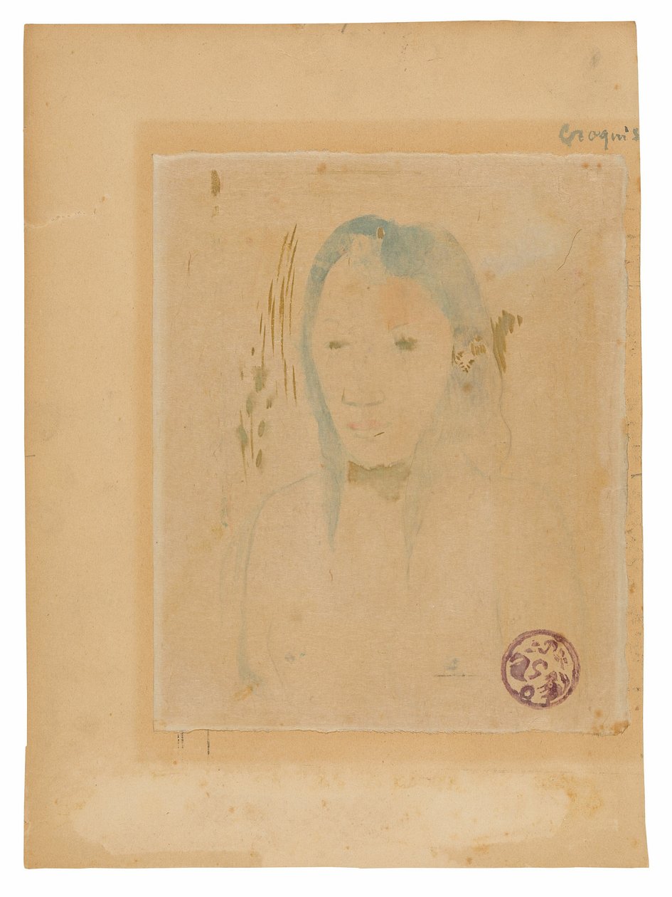 塔希提妇女半身像 作者 保罗·高更
