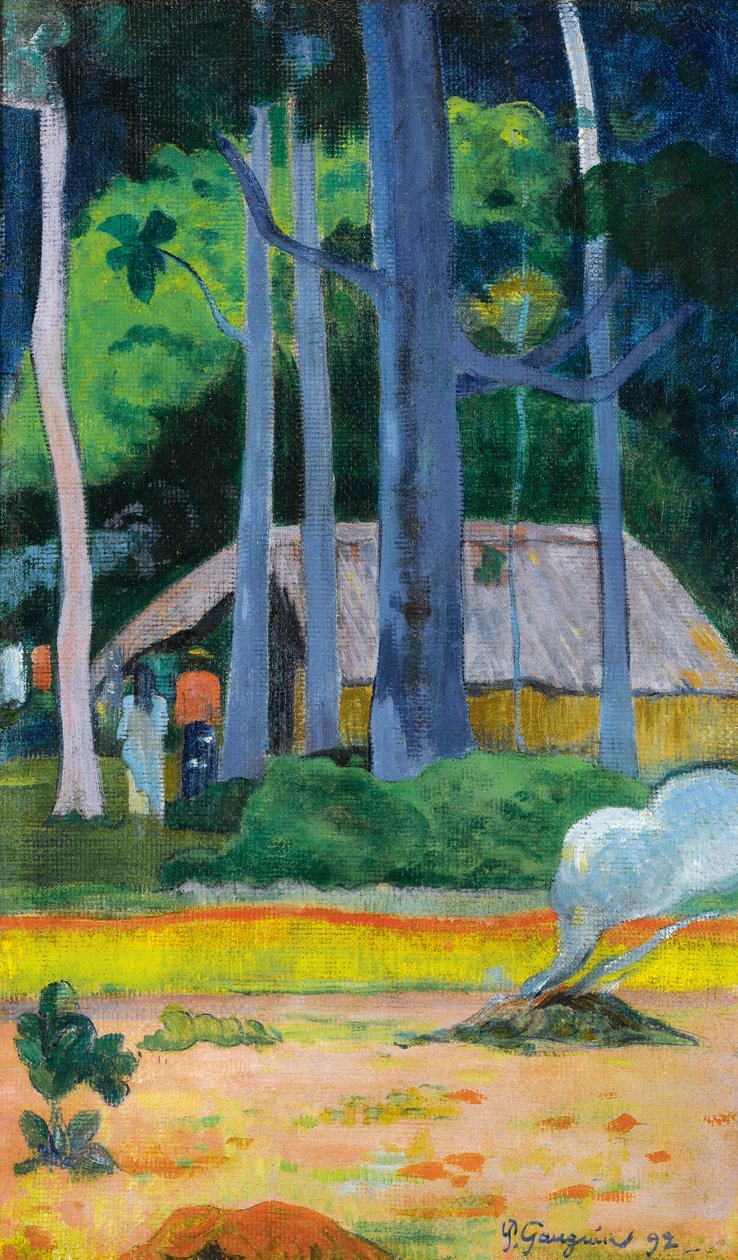 法语: Cabane sous les arbres 作者 保罗·高更